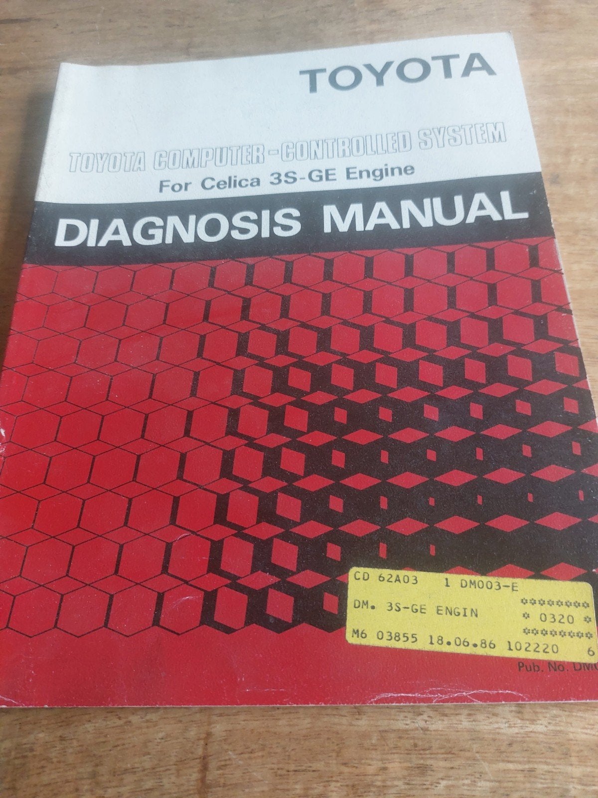 DIAGNOSE MANUAL TOYOTA 3S-GE ENGINE CELICA ST162, Ophalen of Verzenden