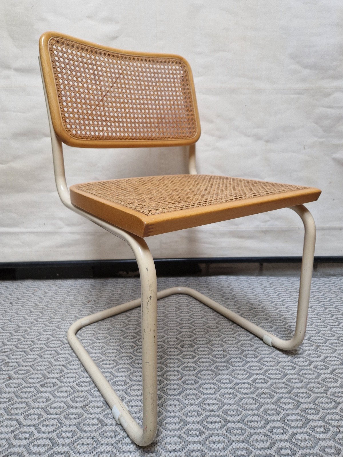 vintage webbing chair made in Italy, Ophalen, Gebruikt, Overige materialen, Eén