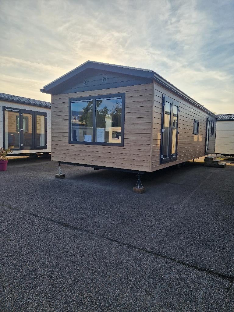 Chalet luxe en comfortabel winterhard ZGAN 11x4 m, Caravans en Kamperen, Tot en met 4