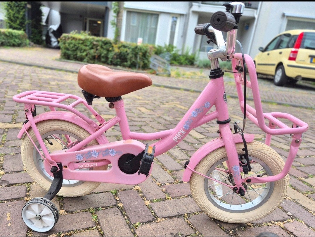 Roze kinderfiets met zijwieltjes - Nogan Puky, Fietsen en Brommers, Fietsen | Kinderfietsjes, Ophalen