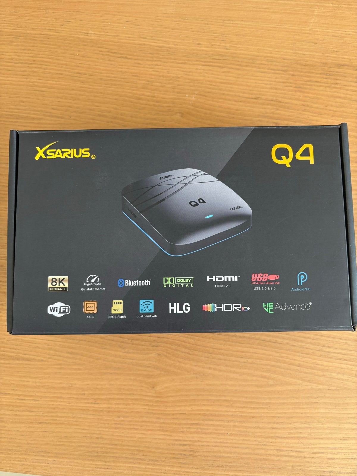 Xsarius Q4 Mediaspeler 4K 60FPS 8K 24FPS Android 9.0, Ophalen of Verzenden, Gebruikt, HDMI, Minder dan 500 GB