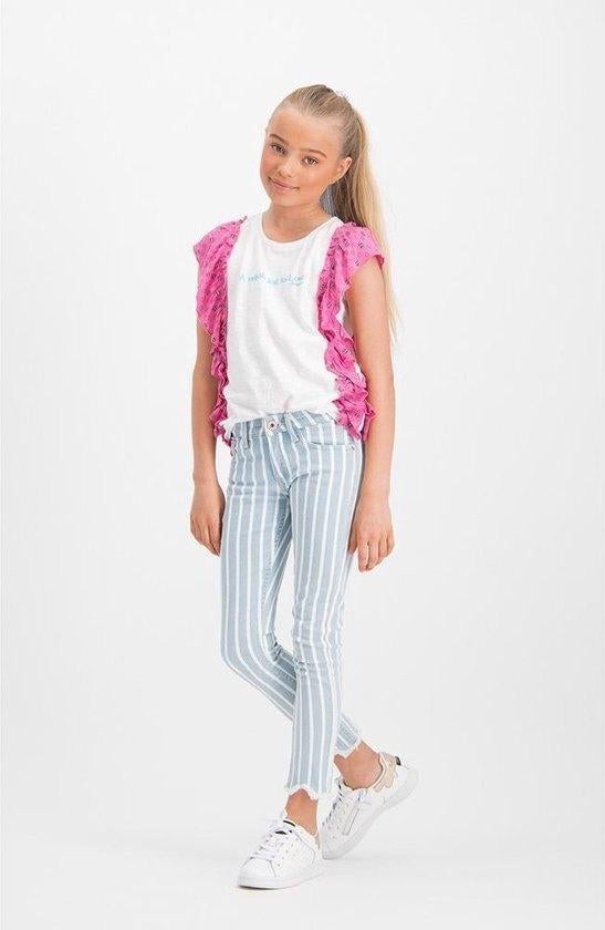 Geweldige VINGINO skinny stretch broek Abricot mt 9/134., Kinderen en Baby's, Kinderkleding | Maat 134, Broek, Gebruikt, Vingino