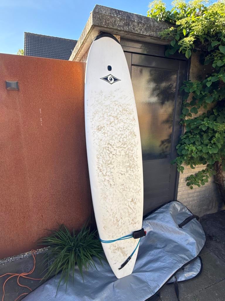 BIC surfboard 7,9 inclusief hoes en nieuwe leash, Watersport en Boten, Golfsurfen, Ophalen, Gebruikt, Longboard, Met koord