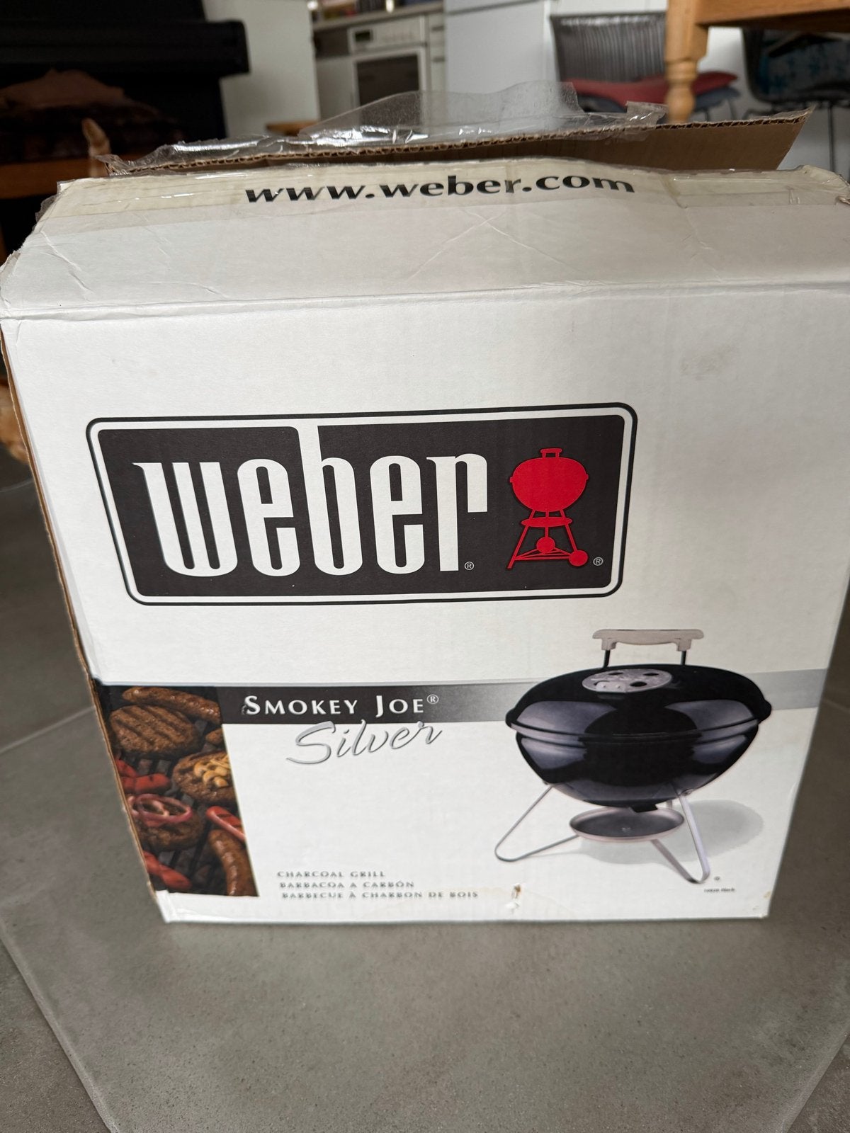 Weber Smokey Joe Silver Houtskoolbarbecue - Nieuw in doos, Ophalen, Nieuw
