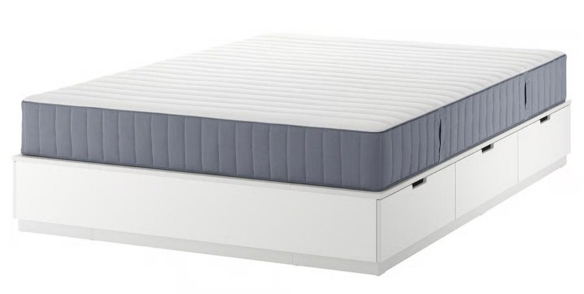 IKEA NORDLI bed - 140x200 cm (gratis, ophalen 21-25 oktober), Ophalen, Gebruikt, Wit, Tweepersoons
