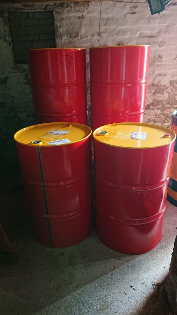 Olievaten 209 ltr, Tuin en Terras, Vuurkorven, Ophalen, Gebruikt, Vuurton