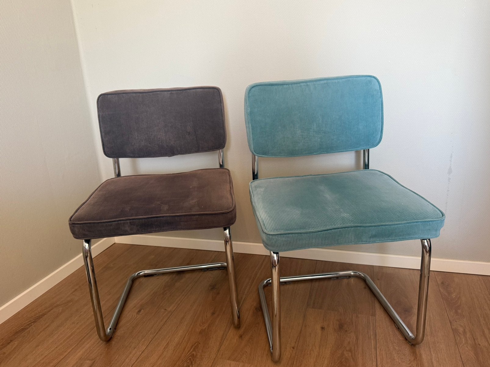 4 paar ribcorb/ribfluweel, Huis en Inrichting, Stoelen, Ophalen, Zo goed als nieuw