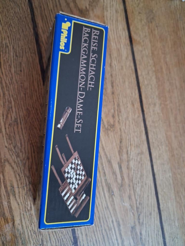 Backgammon spel tric trac en schaakspel reis oprolbaar, Muziek en Instrumenten, Blaasinstrumenten | Mondharmonica's, Ophalen of Verzenden
