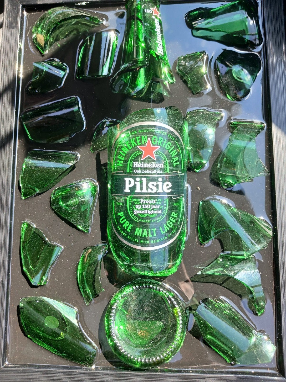 Heineken schilderij, Ophalen, Zo goed als nieuw, Reclamebord, Plaat of Schild, Heineken