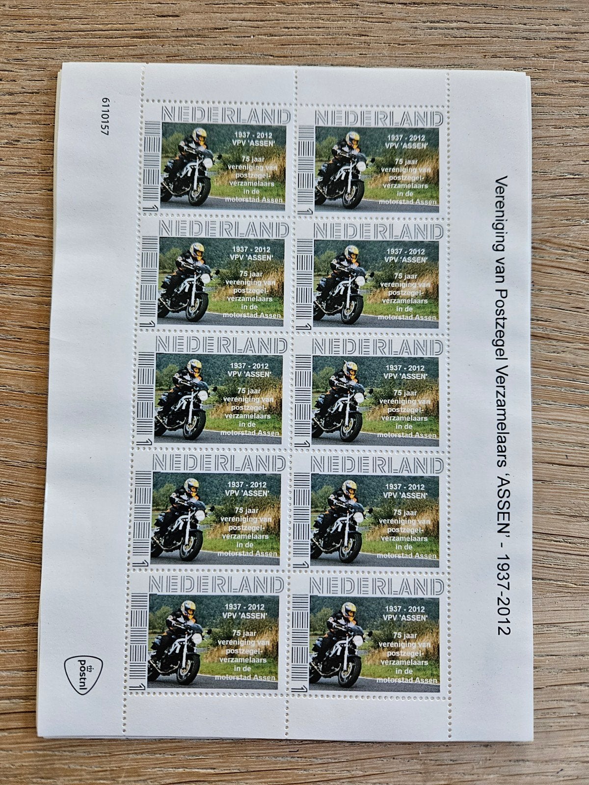 persoonlijk vel TT Assen 1937 - 2012 postfris, Ophalen of Verzenden