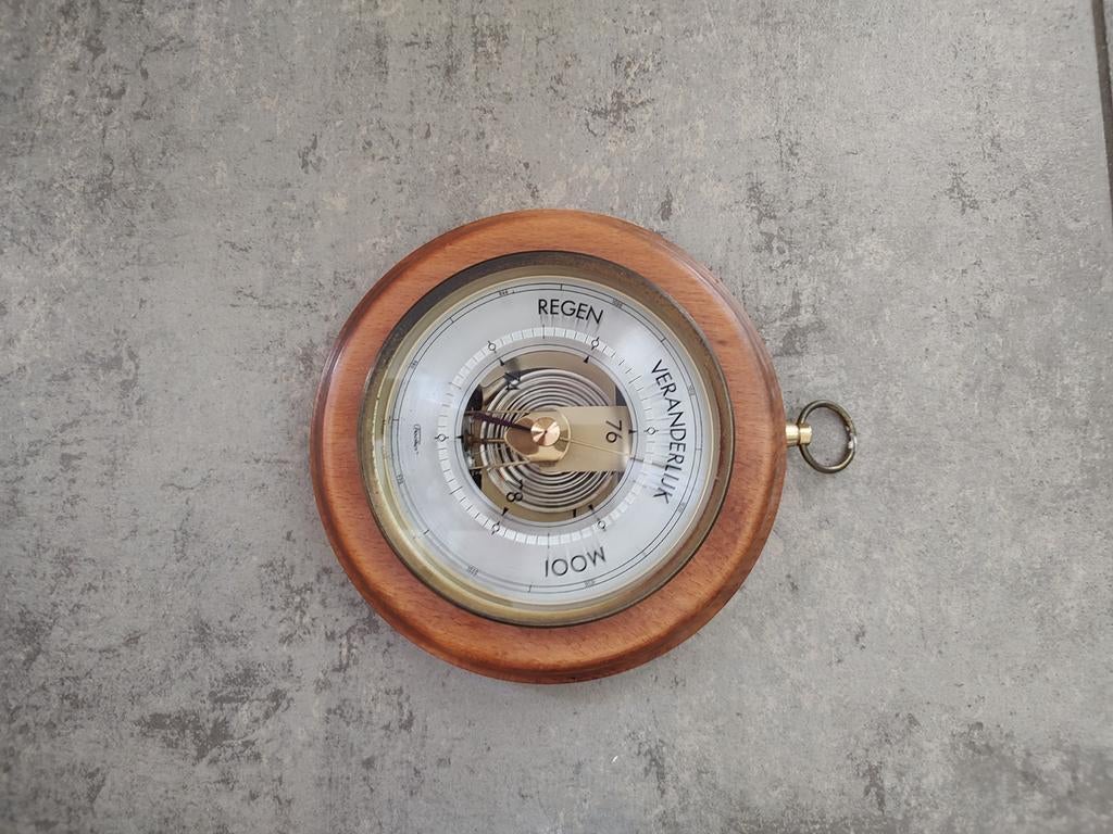 Vintage Fischer Barometer (GDR) - Werkend, Ophalen of Verzenden, Gebruikt, Barometer