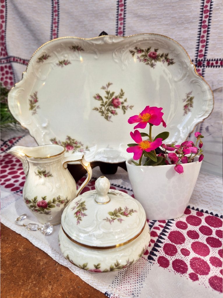Rosenthal Sansoucci Ivory porselein set Moosrose goud detail, Ophalen of Verzenden