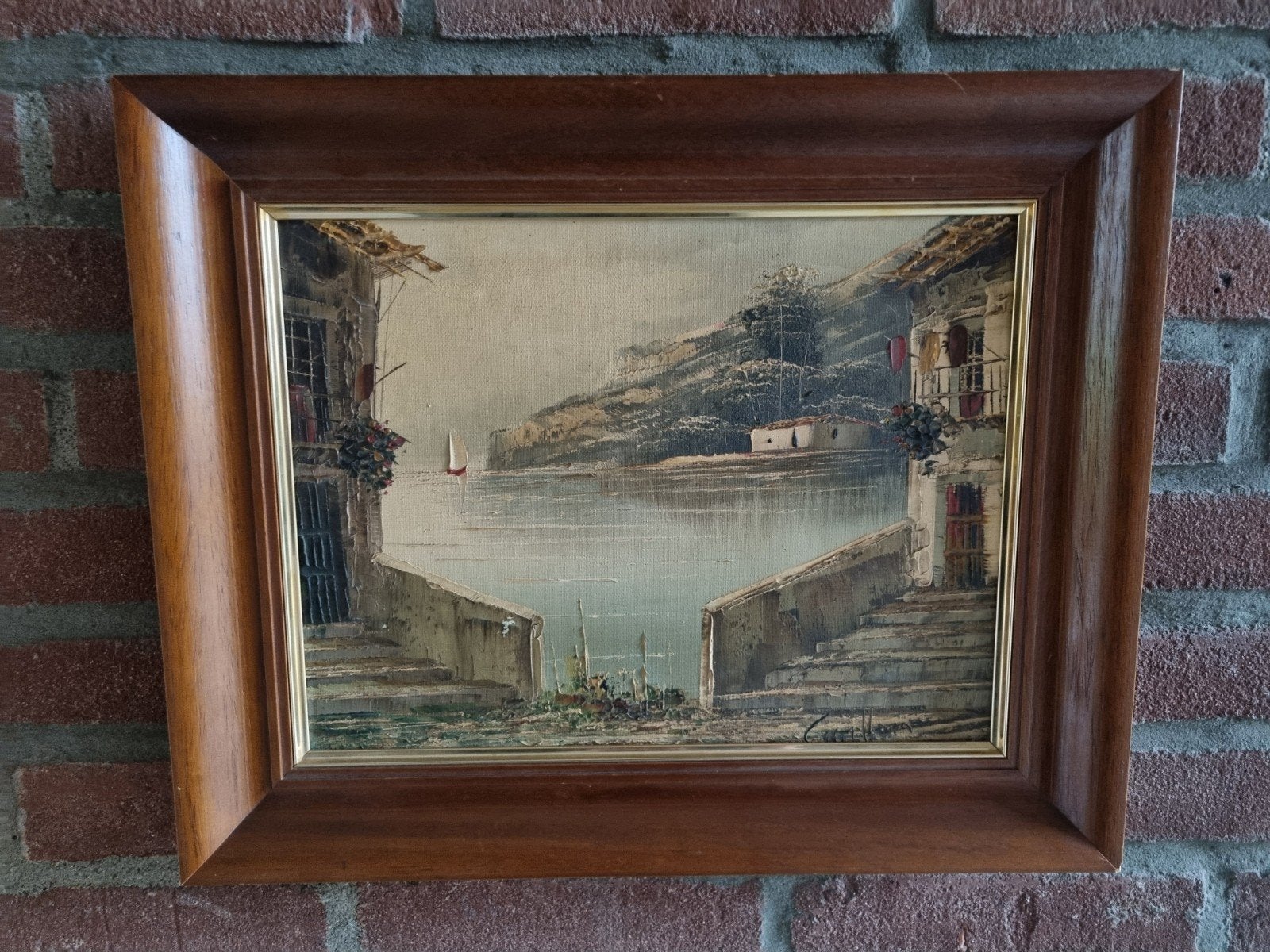Gesigneerd olieverfschilderij Zeezicht, Antiek en Kunst, Kunst | Schilderijen | Klassiek, Ophalen of Verzenden