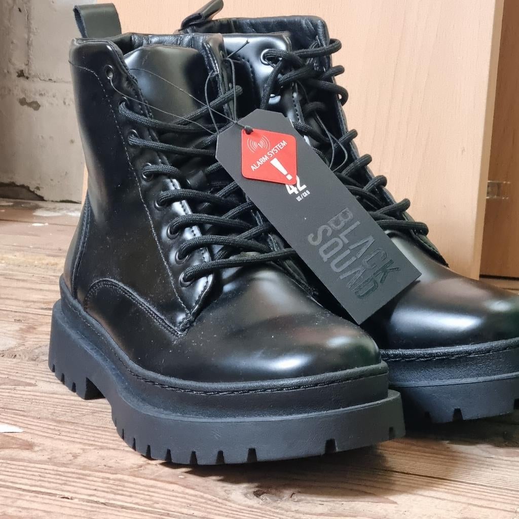 Nieuwe heren boots maat 42, Black Squad, Zwart, Boots, Nieuw