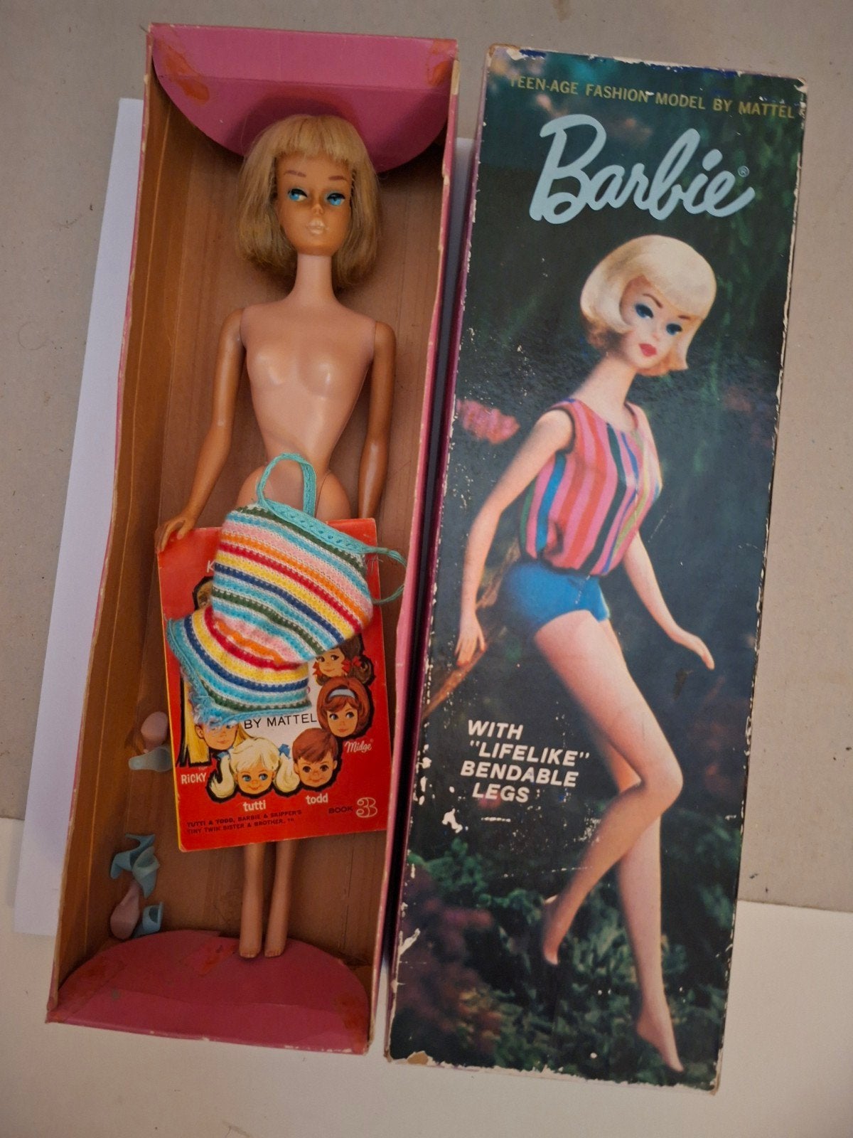 barbie doll pop vintage AG doll mattel speelgoed toys, Verzenden, Fashion Doll