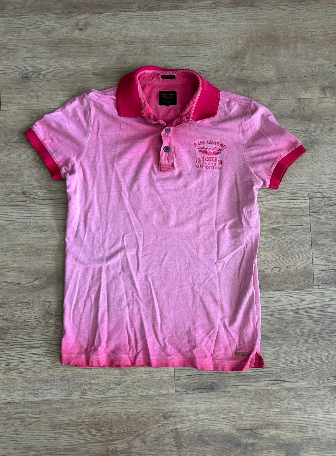 PME Legend Poloshirt Roze Aviator Cargo Maat M heren, Ophalen of Verzenden, Zo goed als nieuw, Maat 48/50 (M), Roze