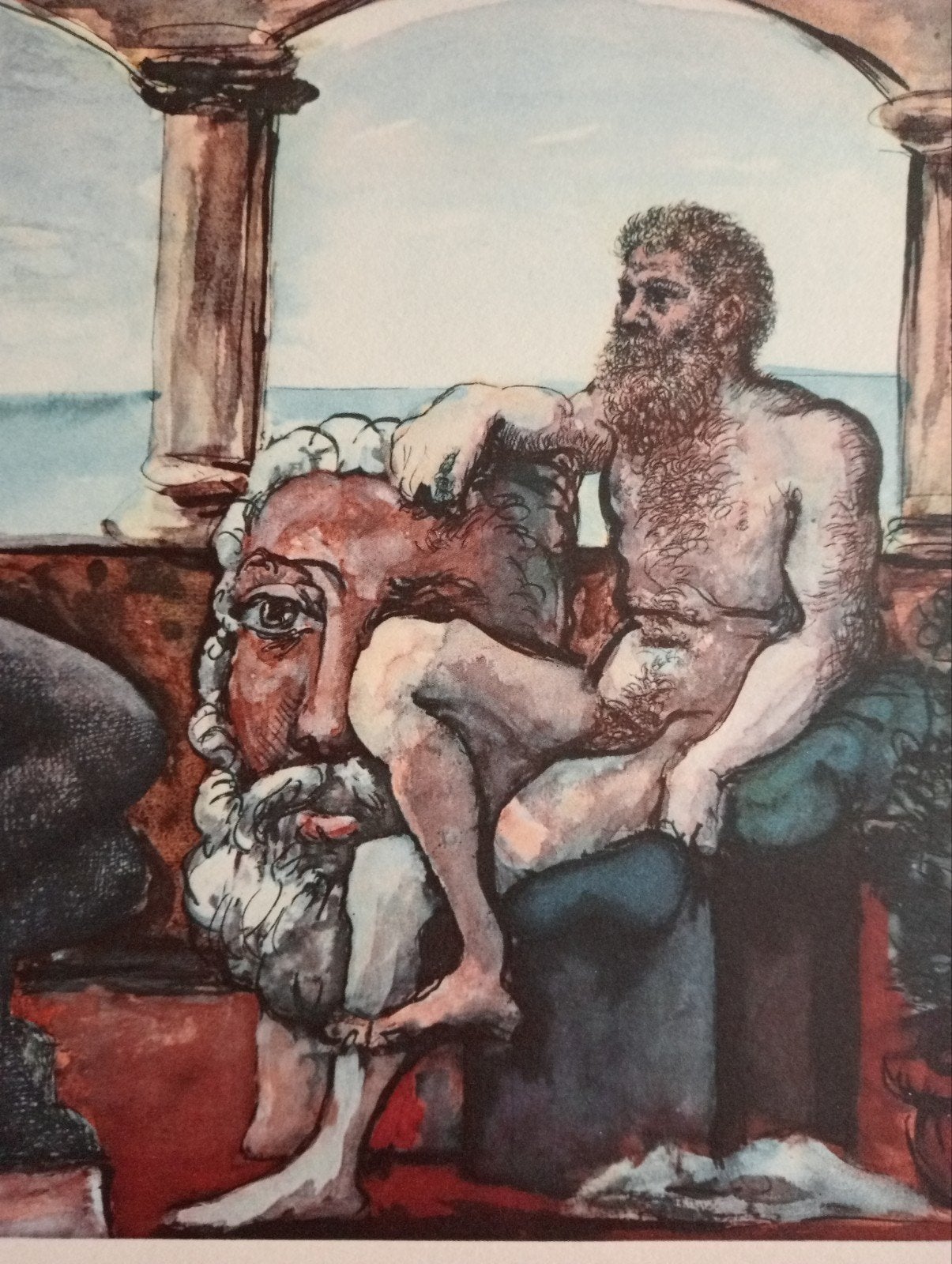 Pablo Picasso prent naakt erotiek, Verzamelen, Foto's en Prenten, Ophalen of Verzenden, 1960 tot 1980, Gebruikt, Overige onderwerpen