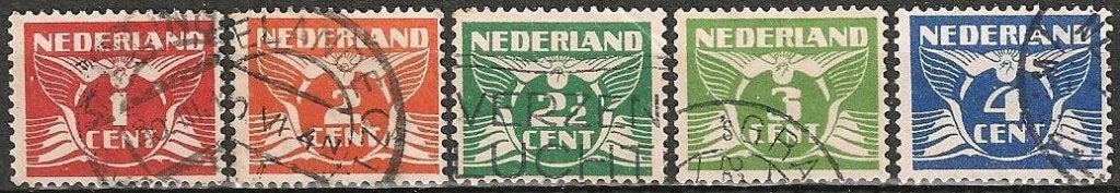 Vliegende duif serie 144 - 148 O. ADV. no.52 P., Postzegels en Munten, Verzenden, T/m 1940, Gestempeld