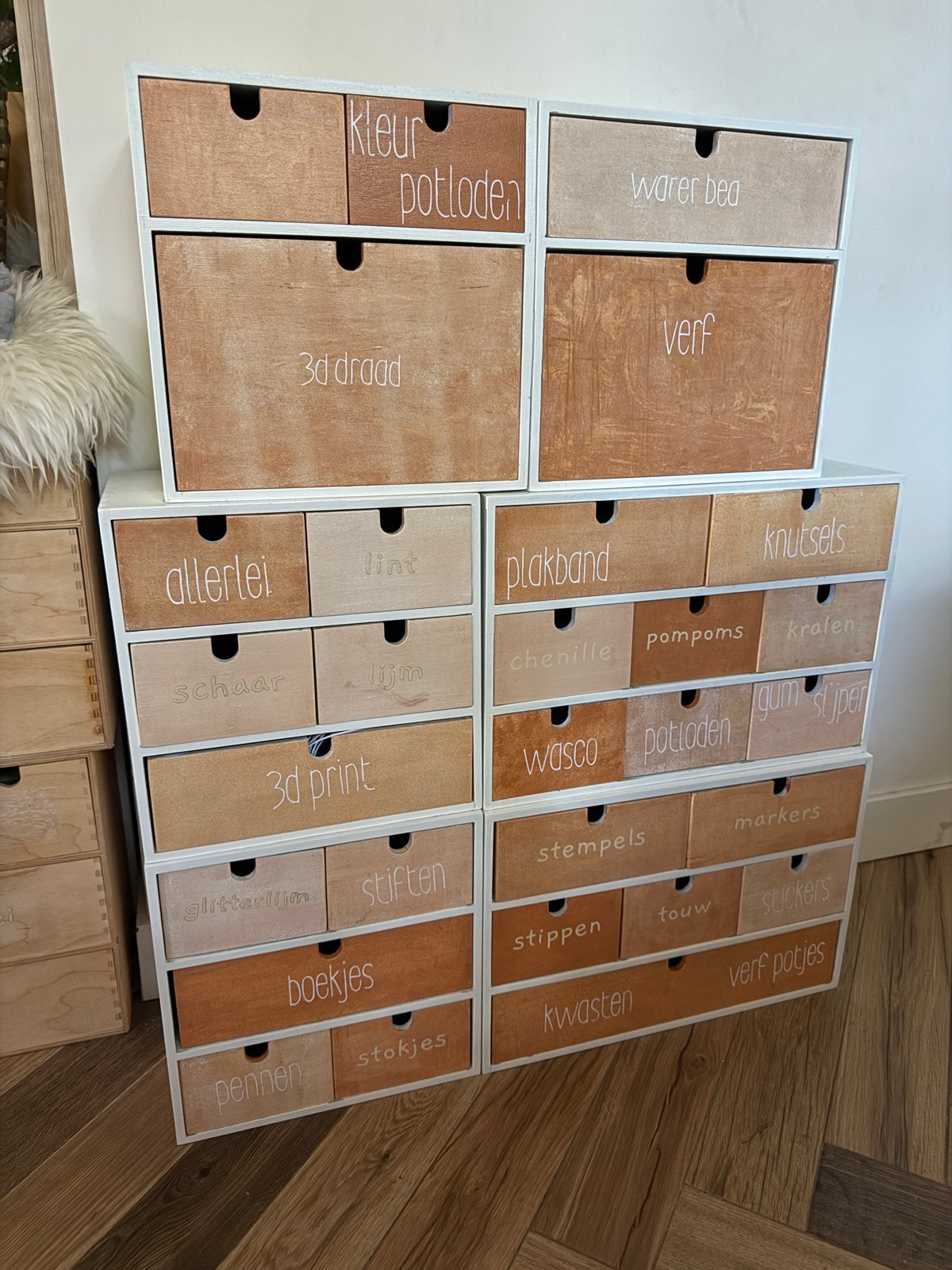 Ikea Moppe ladekastje van hout - ideaal voor hobby, Minder dan 50 cm, Gebruikt, 5 laden of meer, Ophalen of Verzenden