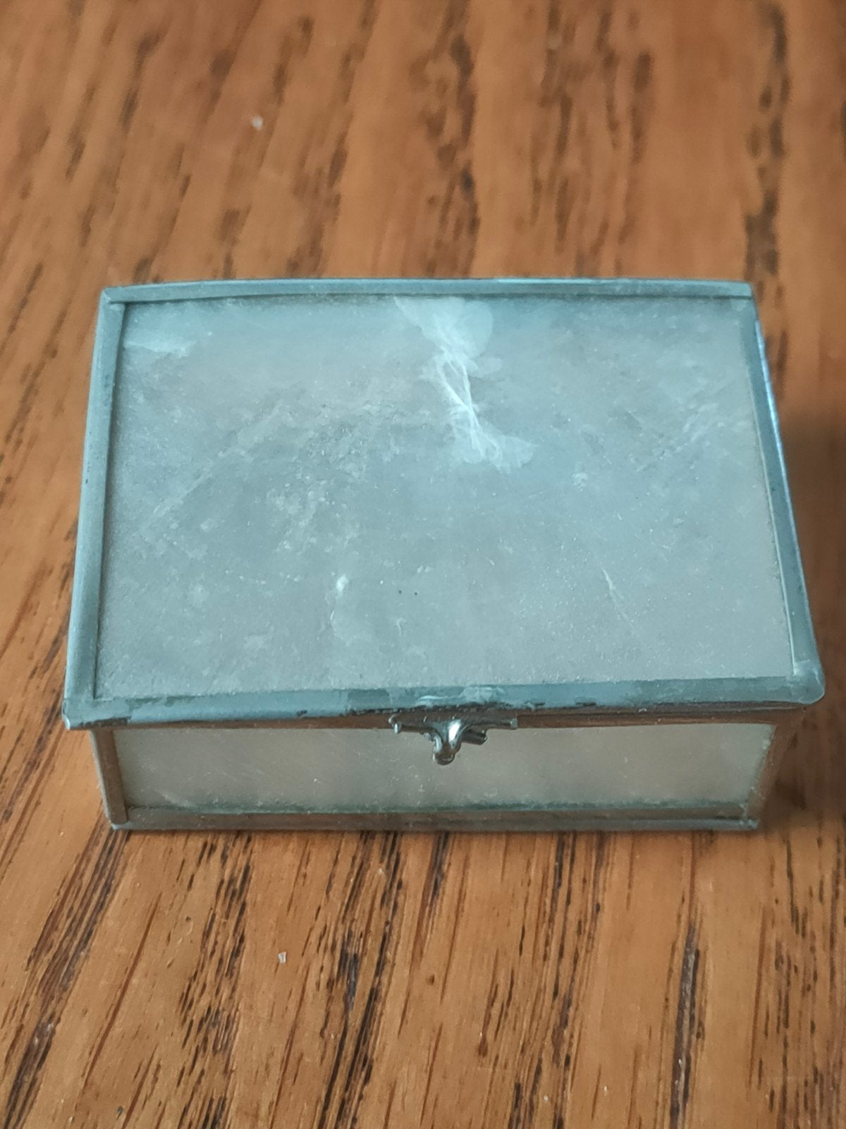 Vintage Parelmoer Mini Doosje -Sieradendoosje / Pillendoosje, Antiek en Kunst, Ophalen of Verzenden