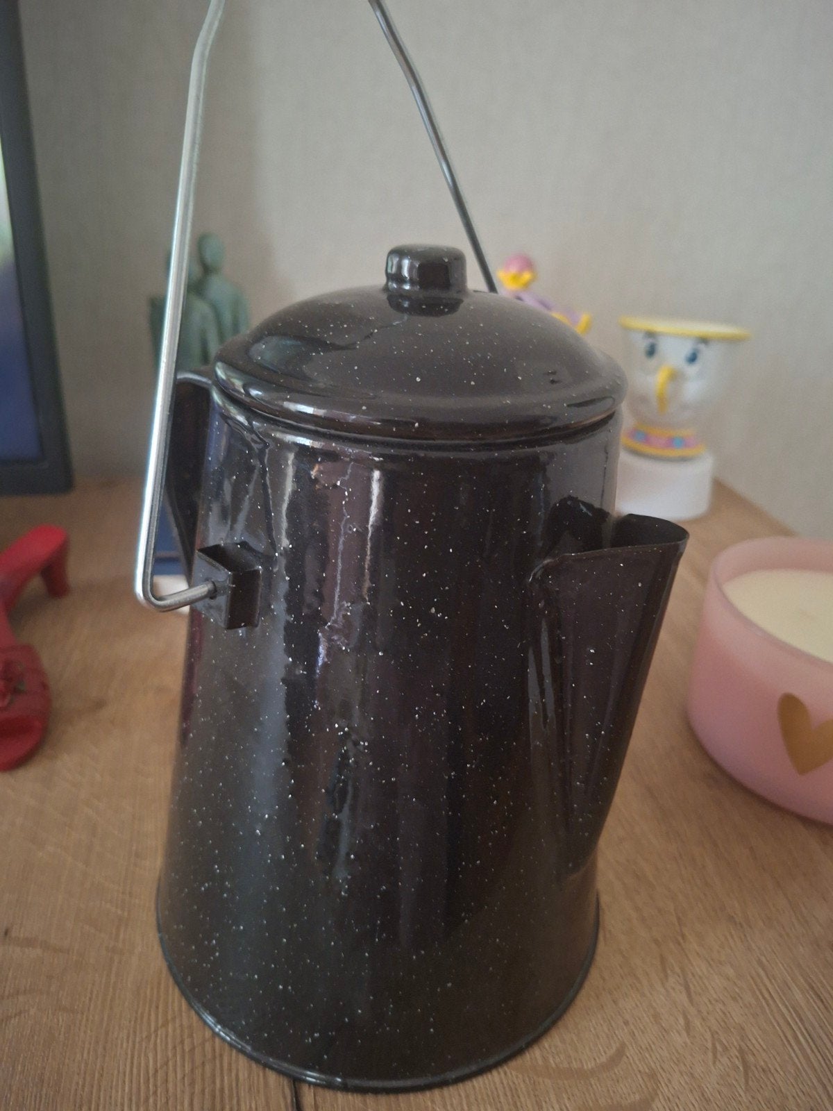Geëmailleerde koffie percolator - Zwart, Ophalen of Verzenden, Nieuw