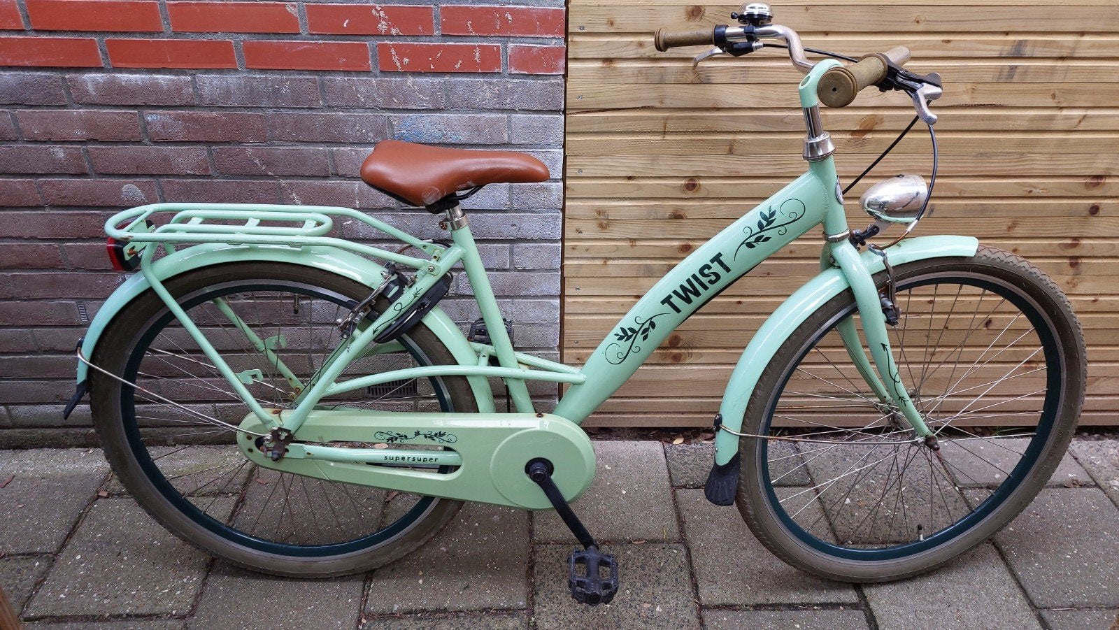 mooie groene meisjesfiets 26 inch, Ophalen, Gebruikt, Terugtraprem, 20 inch of meer