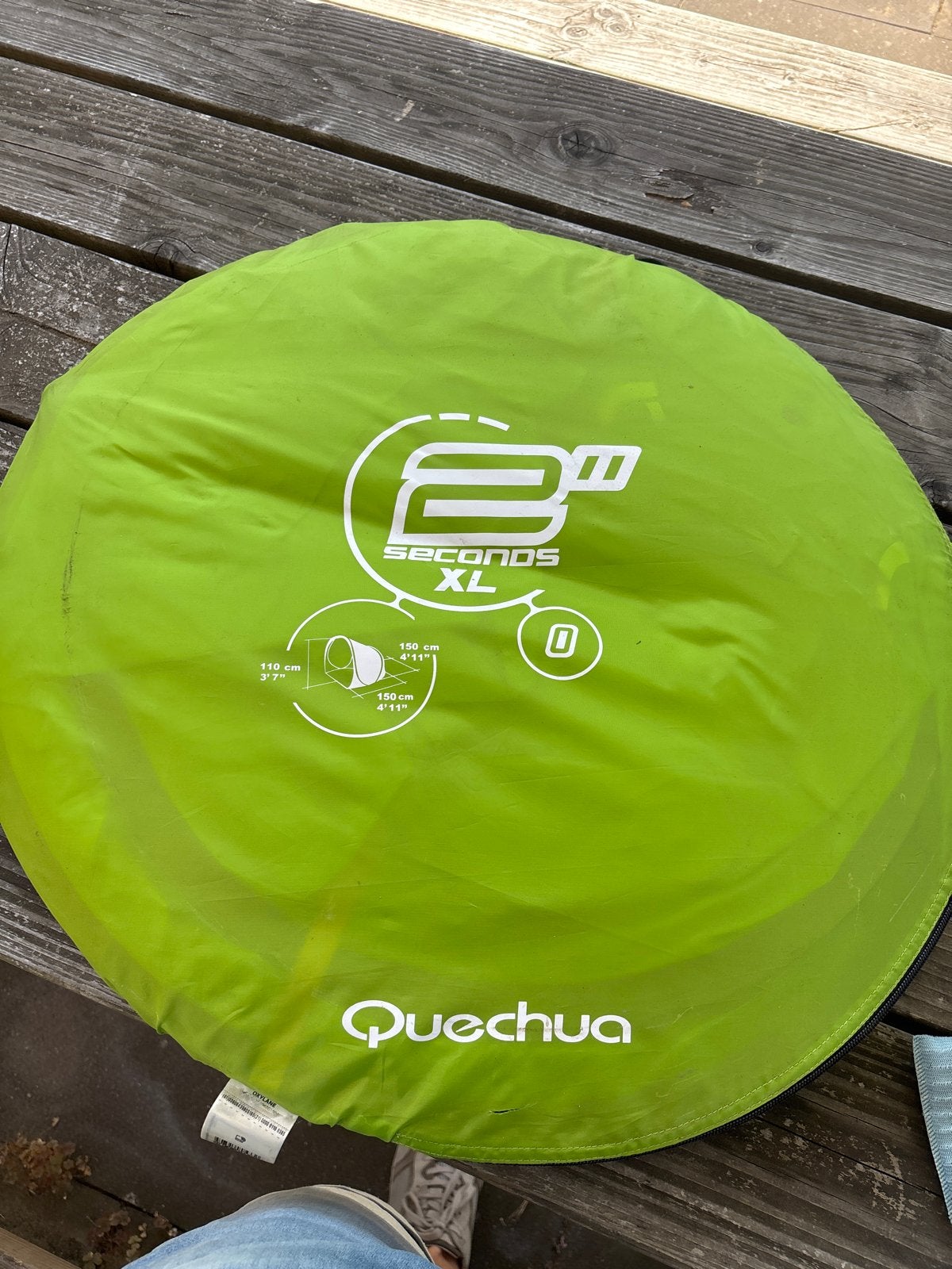 Quechua 2 Seconds XLschaduwtent, Ophalen, Zo goed als nieuw, Tot en met 2