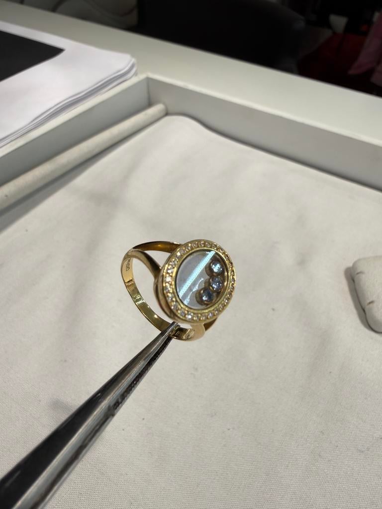 Chopard Happy Diamonds ketting 18 karaat goud met diamanten, 20 of groter, Heer, Ophalen of Verzenden, Zo goed als nieuw