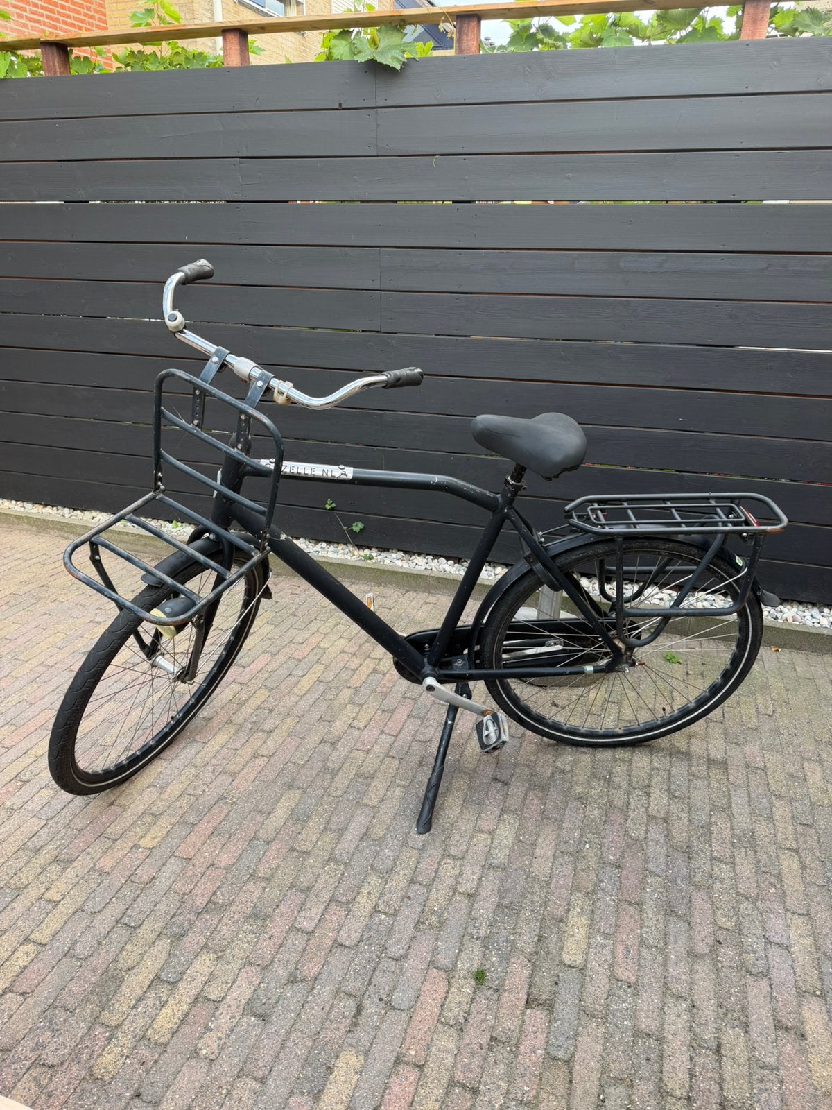 Zwarte gazelle heren fiets, Fietsen en Brommers, Fietsen | Jongens, Ophalen, Gebruikt, Terugtraprem, 26 inch of meer