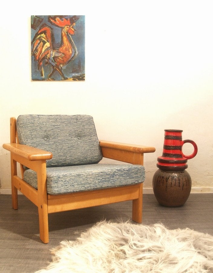 Deens vintage fauteuil - Laboremus Viborg mid century design, Gebruikt, -, -, 75 tot 100 cm