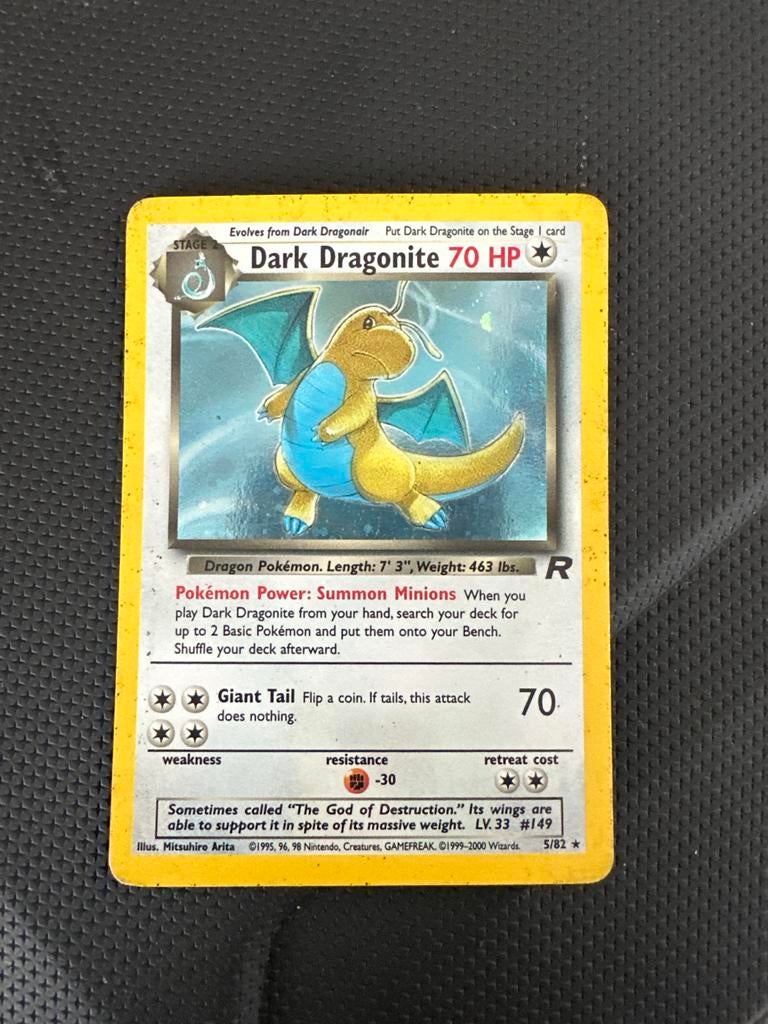 Pokémon Kaart: Dark Dragonite 70 HP (5/82) - Oude Kaart, Ophalen of Verzenden, Gebruikt, Losse kaart
