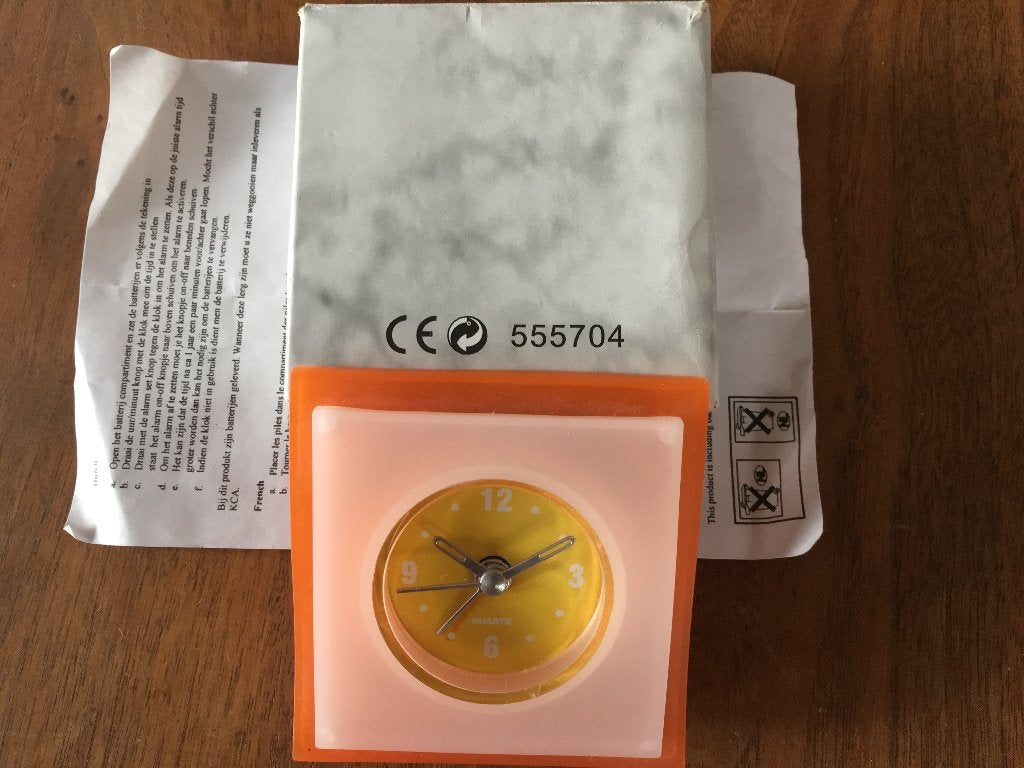 Oranje wekkertje, Ophalen of Verzenden, Zo goed als nieuw
