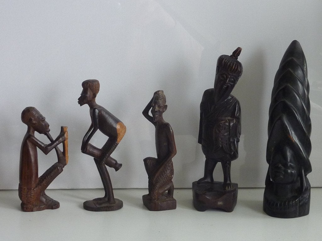Houten beeldjes uit verschillende landen, Ophalen of Verzenden, Hout, Beeld, Groep mensen