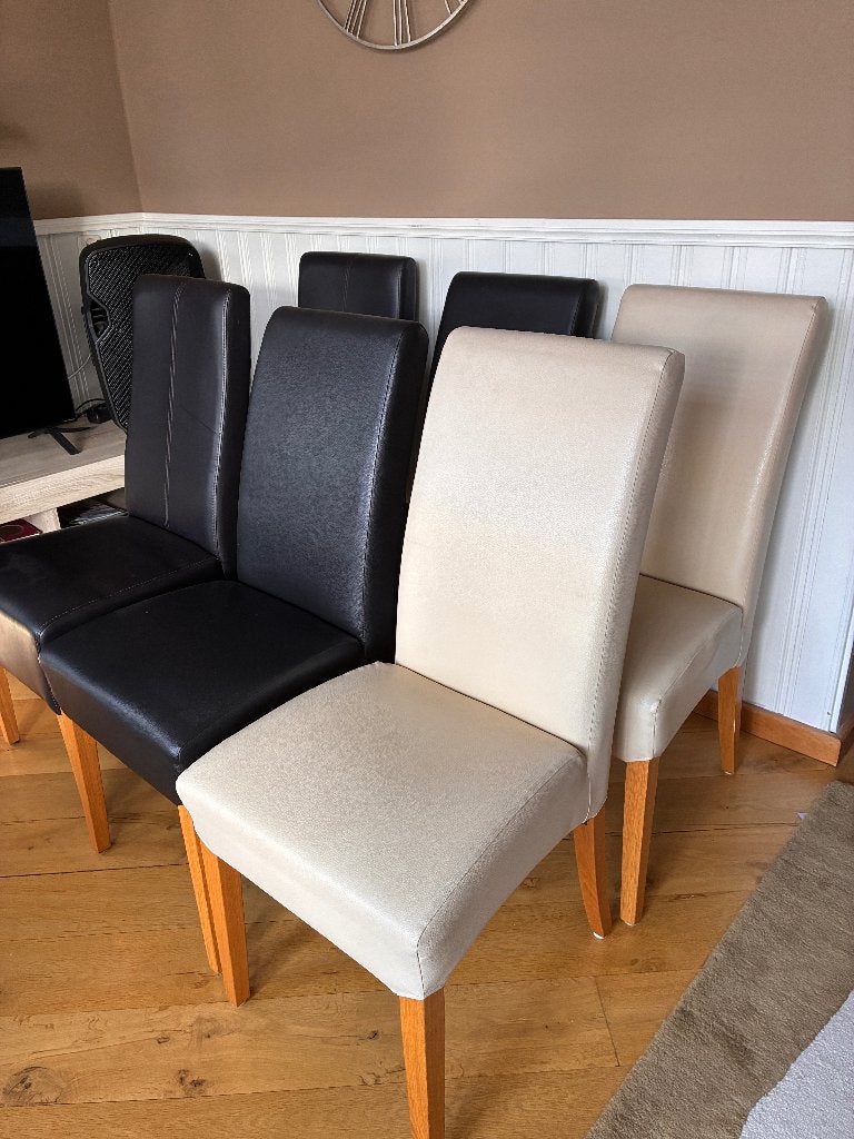 6 stoelen, Ophalen, Overige materialen, Gebruikt, Zwart