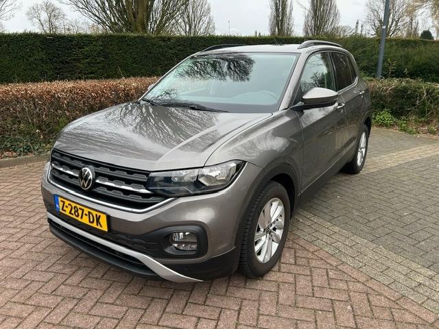 Volkswagen T-Cross 1.0 TSI 110pk 7-DSG 2021 Limestone Grey, Auto's, Zwart, Particulier, 3 cilinders, 1198 kg