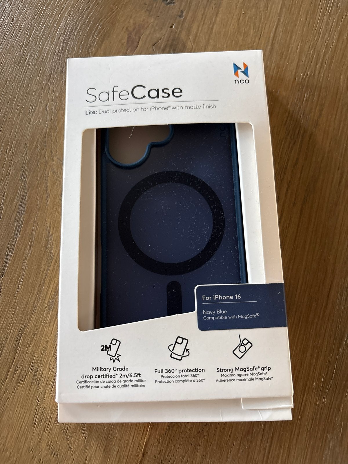NCO SafeCase Lite iPhone 16 Hoesje - Navy Blue, Telecommunicatie, Mobiele telefoons | Hoesjes en Frontjes | Apple iPhone, Kunststof