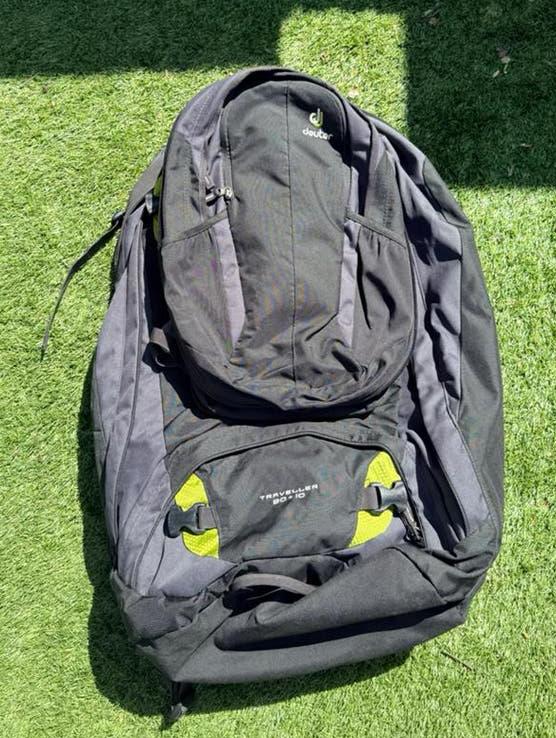Deuter Traveller 80+10 Backpack - Ideaal voor Reizen, Ophalen of Verzenden, Gebruikt, Zwart, Overige typen