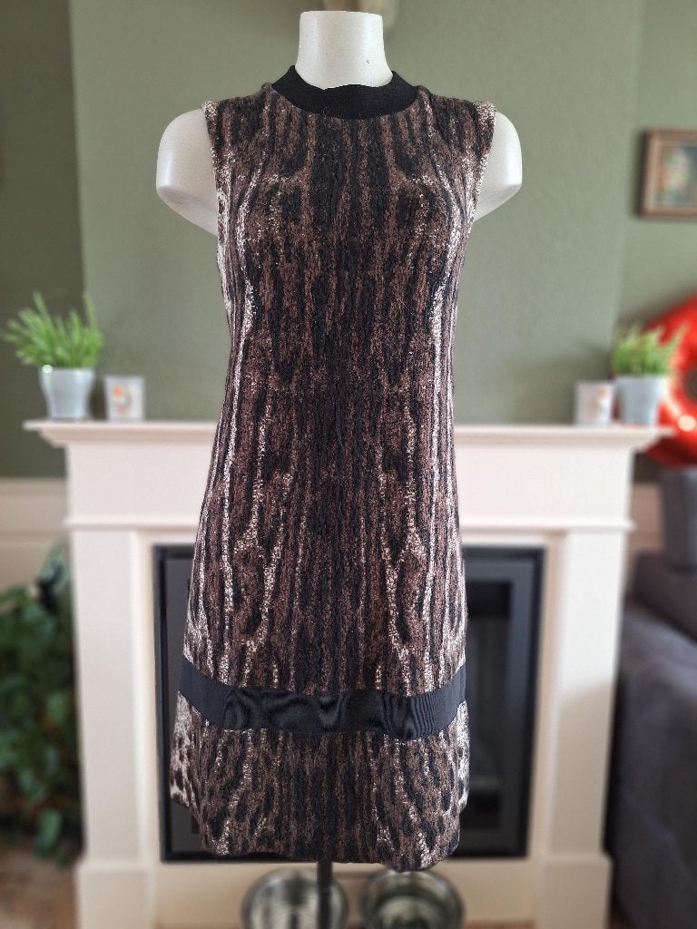 D.Exterior wol alpaca winter d exterior jurk M 38, Kleding | Dames, Jurken, Maat 38/40 (M), Bruin, Verzenden, D. Exterior