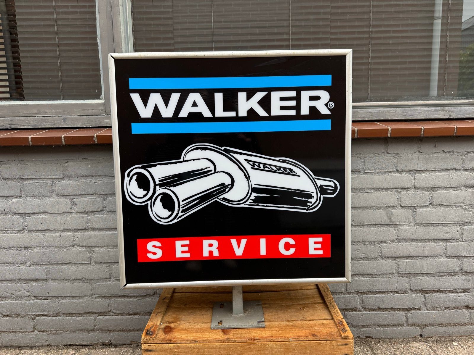 Vintage Walker Service Lichtbak - Uniek Reclamebord, Ophalen, Gebruikt, ., .