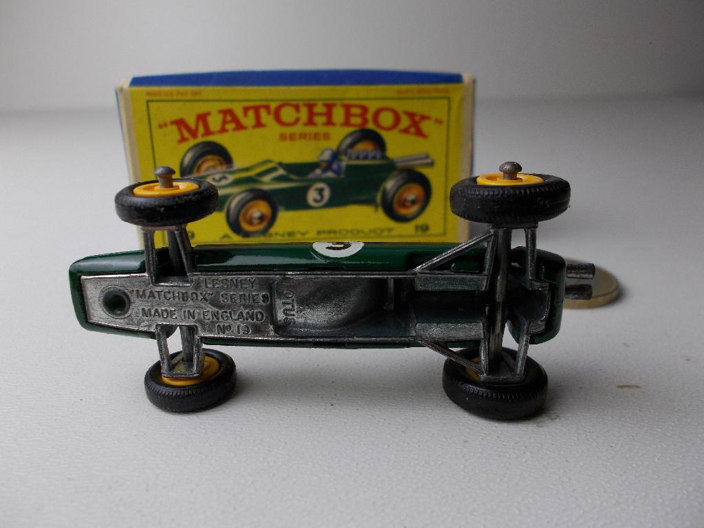 1965 Matchbox Series Lesney Nr.19 LOTUS FORMULE 1 + DOOSJE!, Ophalen of Verzenden, Zo goed als nieuw, Auto, Matchbox
