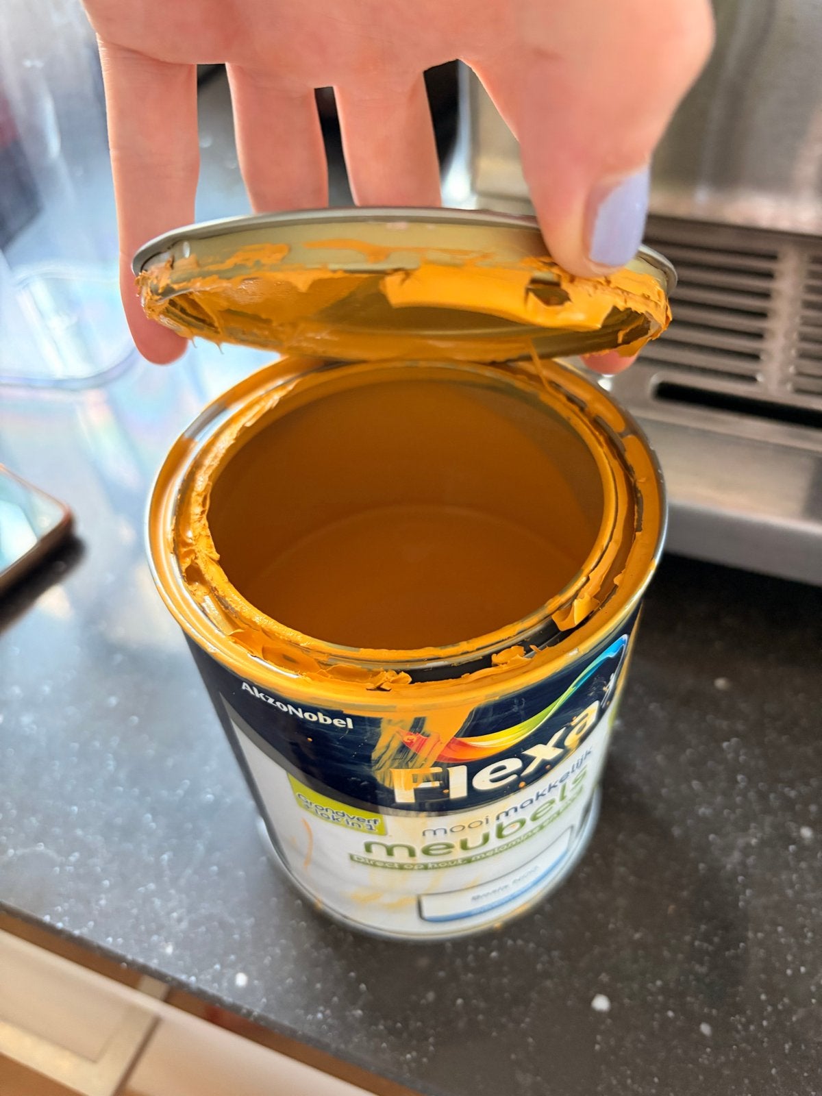 Okergeel - Flexa Meubels Zijdeglans (0.40L), Ophalen, Bruin, Nieuw, Verf