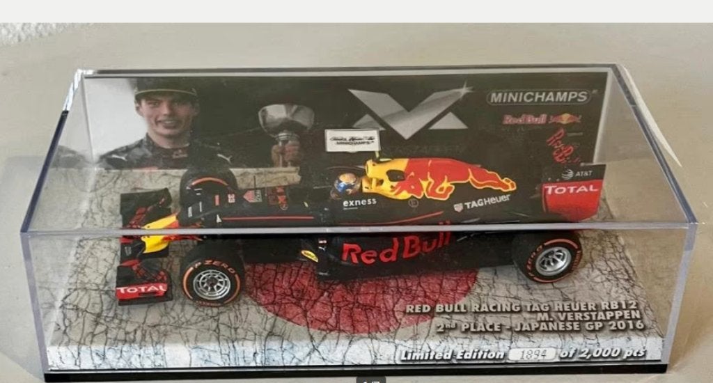 Verstappen Minichamps 1:43 Limited edition GP Japan 2016, Ophalen of Verzenden, Nieuw, Auto, MiniChamps