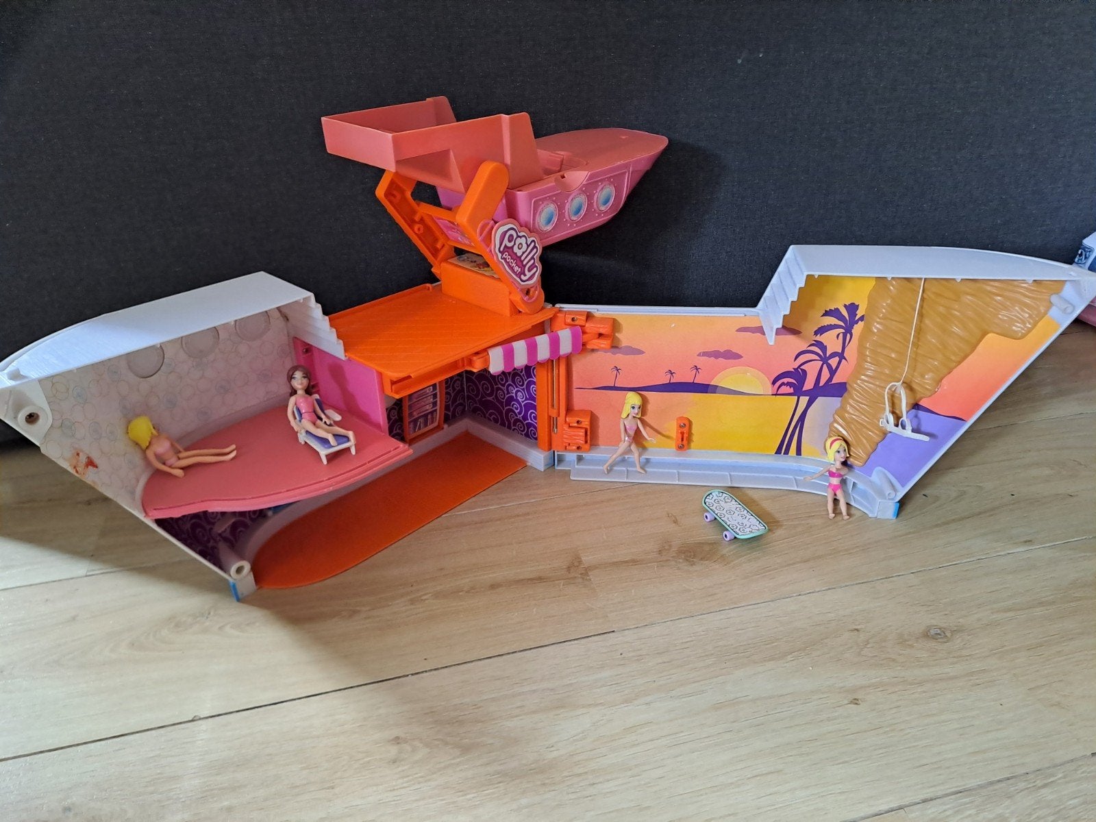 Polly Pocket Speelset - Boot met poppetjes, Ophalen, Gebruikt, Jongen of Meisje