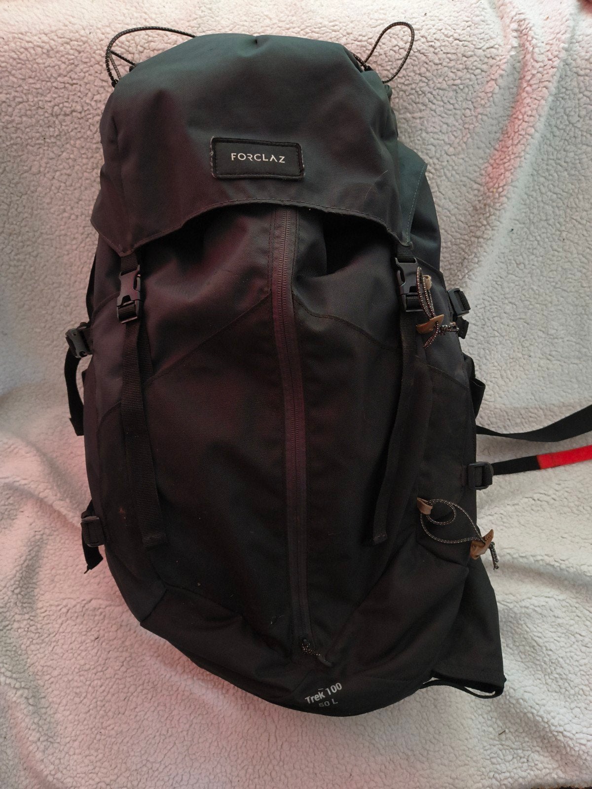 Forclaz Trek 100 50L Rugzak - Ideaal voor Trekking, Ophalen, Gebruikt