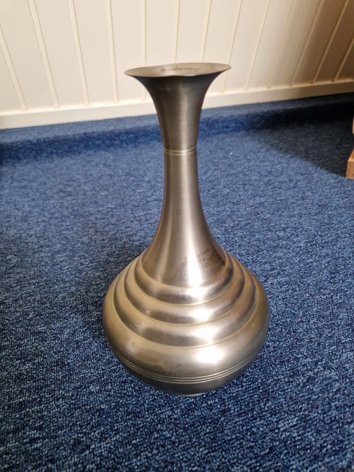 Vintage tinnen vaas, gemerkt KDM, Holland  hoogte 26 cm, Ophalen