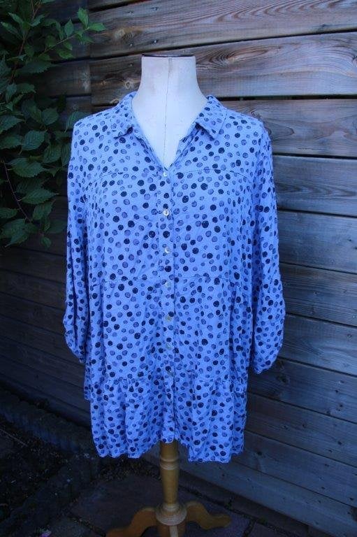 Blouse blauw bol Paprika mt 3 (48) Vaste prijs, Blauw, Maat 46/48 (XL) of groter, Ophalen of Verzenden, Zo goed als nieuw
