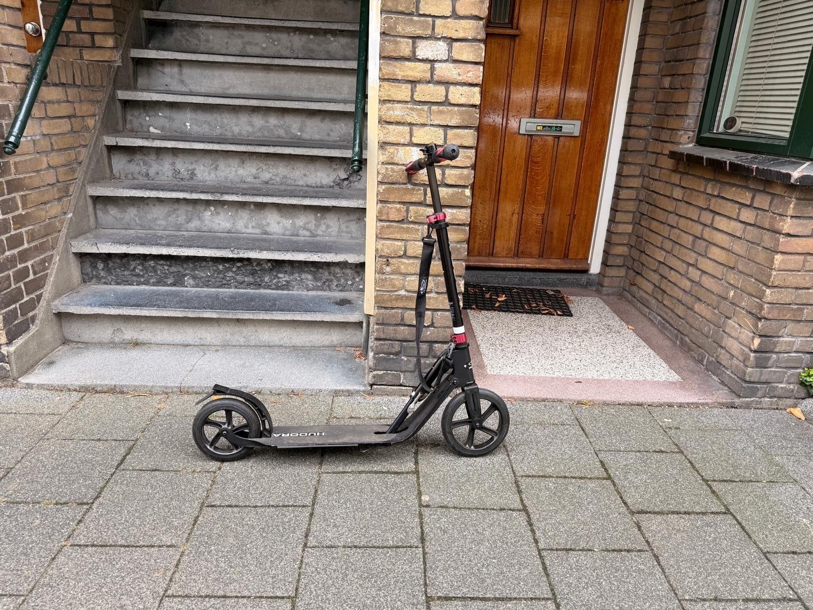 Hudora Big Wheel Step 200-250 - Zwart/Rood, Fietsen en Brommers, Ophalen, Gebruikt, Gewone step