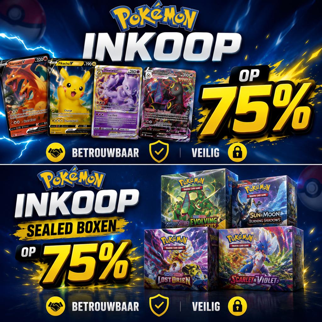 Pokémon Inkoop - Losse Kaarten & Sealed Boxen, Ophalen of Verzenden, Gebruikt, Losse kaart