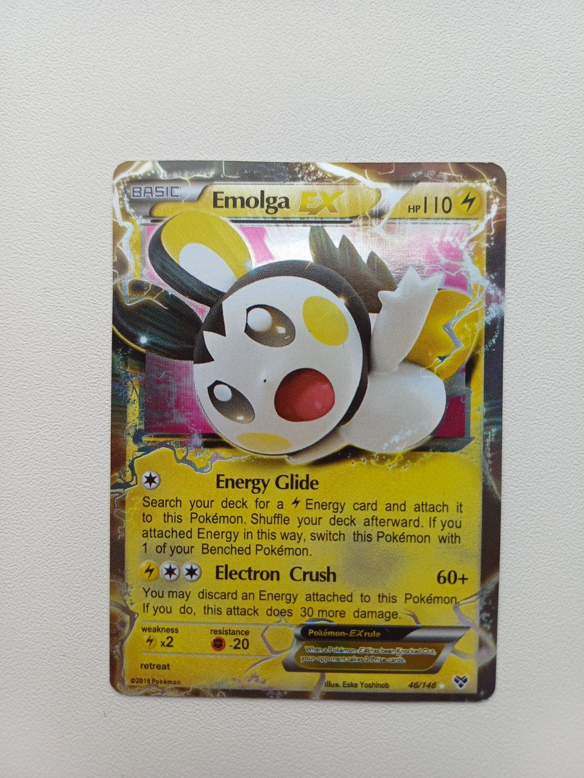 Pokémon Kaart Emolga EX Full Art (46/148), Hobby en Vrije tijd, Verzamelkaartspellen | Pokémon, Ophalen of Verzenden, Zo goed als nieuw