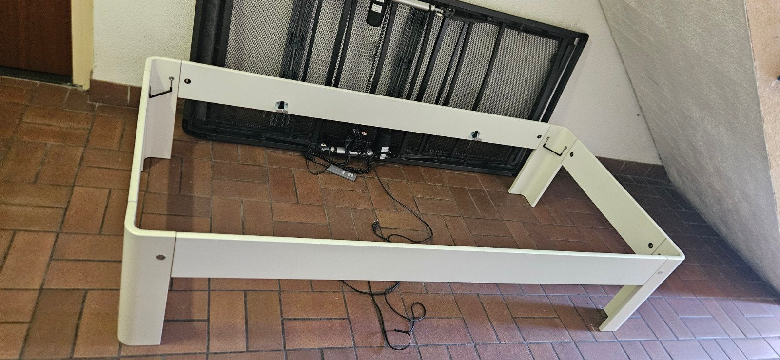 Auping bed met elektrische verstelbare bodem, Ophalen, Verstelbaar, 90 cm, Eenpersoons
